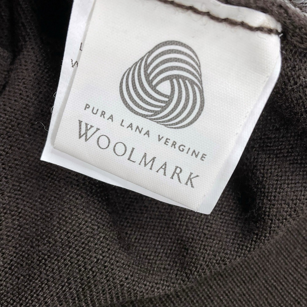 Ferrante Vest Men 54 EU (XXL US) Dark Brown Merino Wool Sweater V Neck EUC - Picture 8 of 13